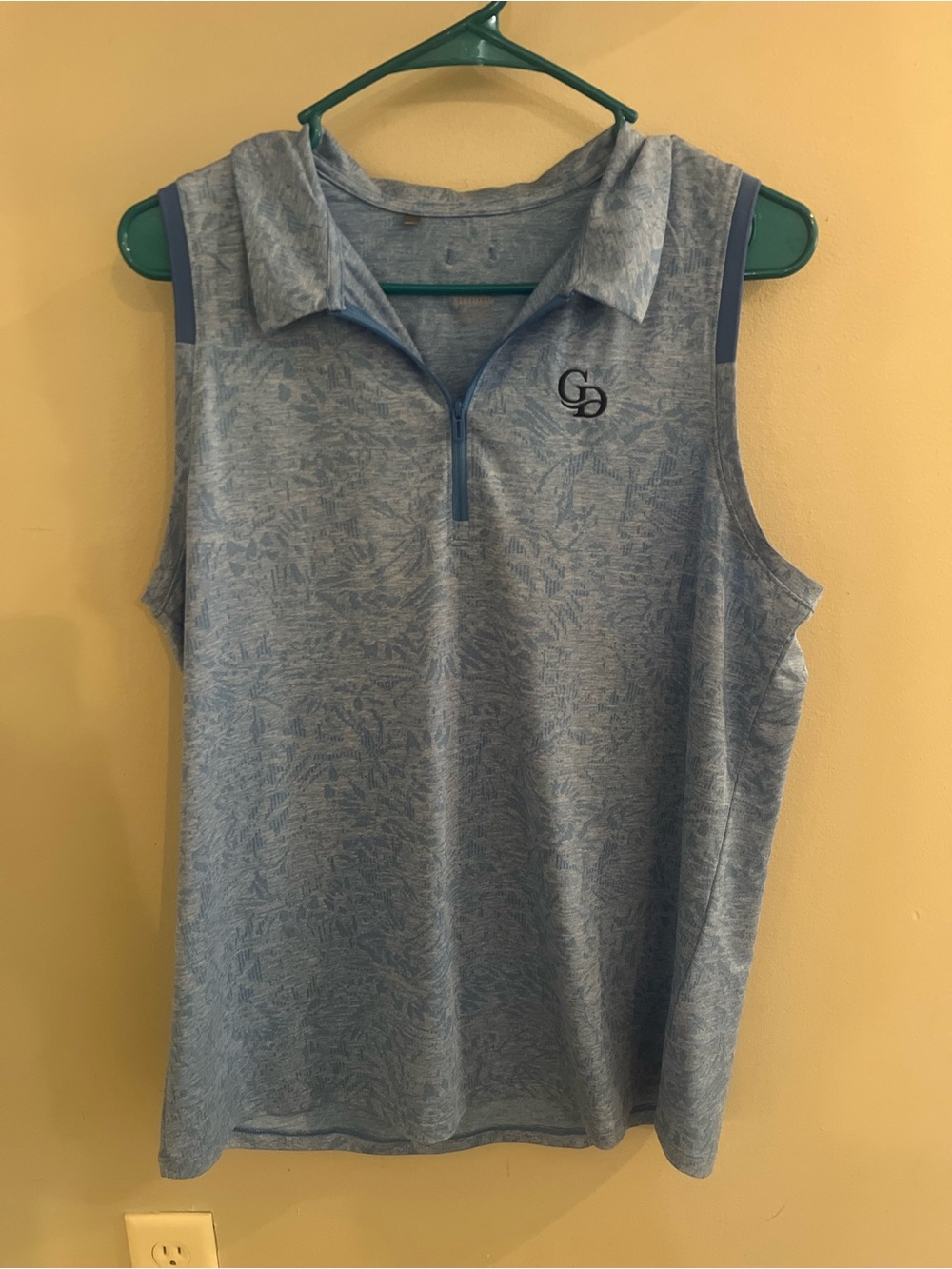Under Armour Grand Dunes Heathered Sky Blue Sleeveless Polo